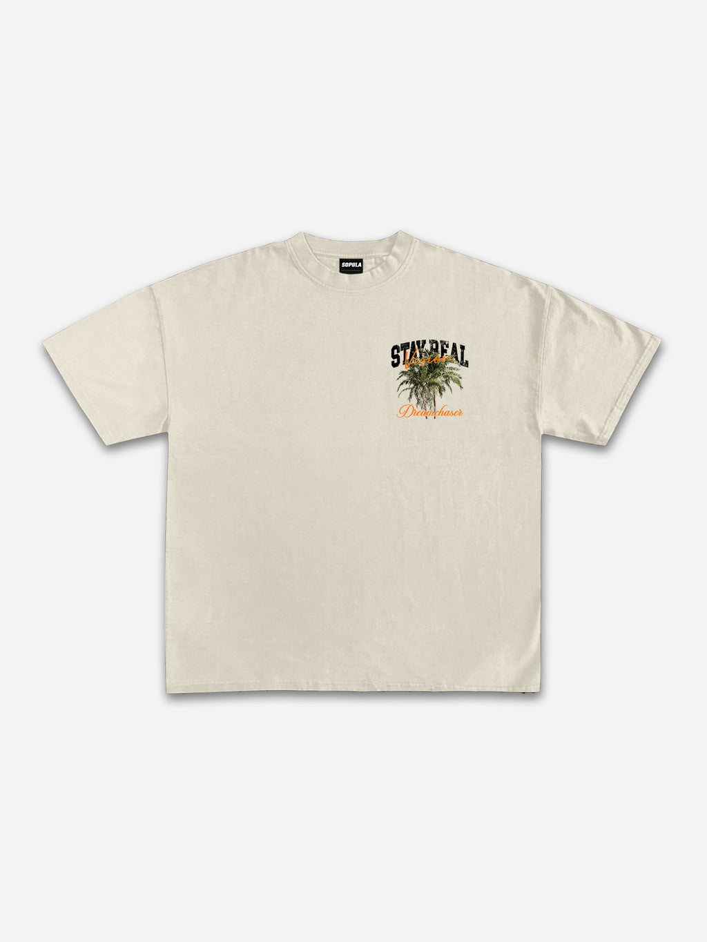 Stay Real Coconut Vacation Vintage Graphic Cotton T-shirt