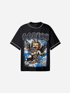 Sopula Angel Of The Cross Graphic Cotton T-shirt