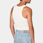 Men's Cotton Ribbed Sleeveless Sports Tank Top
