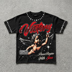 Victory Angel In The Night Retro Graphic T-shirt