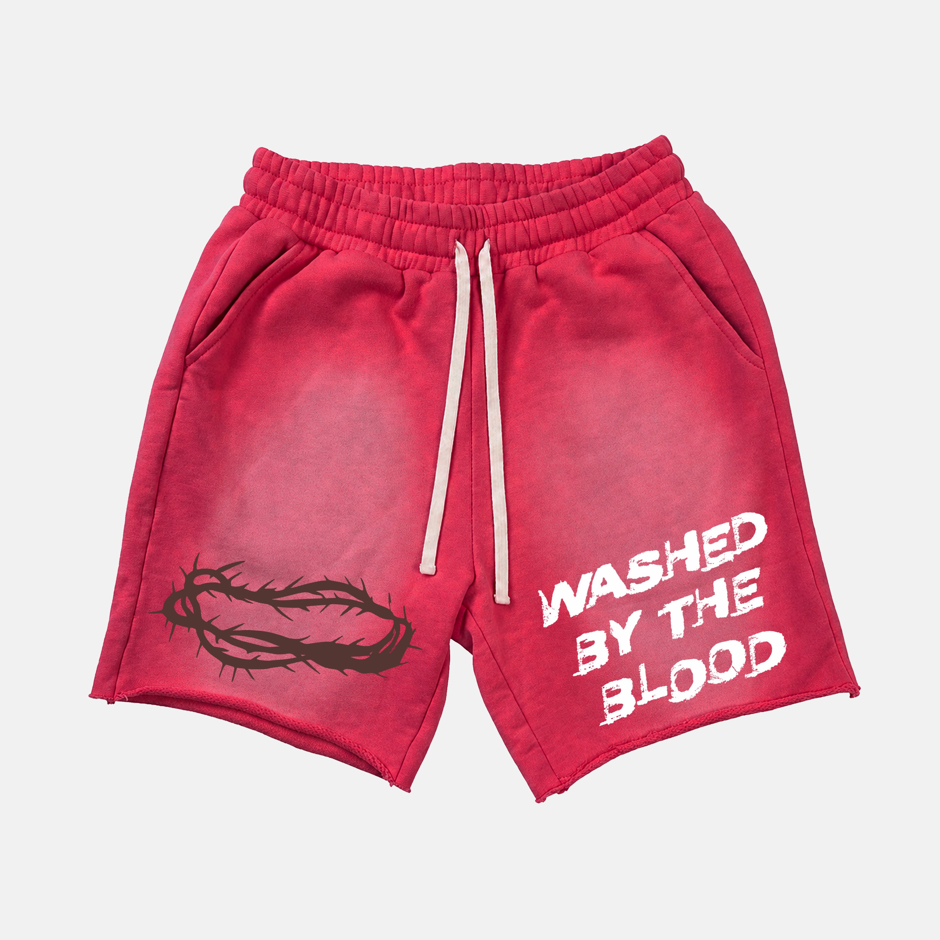 Washed In The Blood Acid Washed Shorts