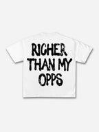 Richer Than My Opps Vintage Abstract Man Graphic Cotton T-shirt