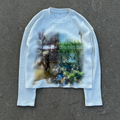 Cherish Thermal Loose Waffle Long Sleeve T-shirt