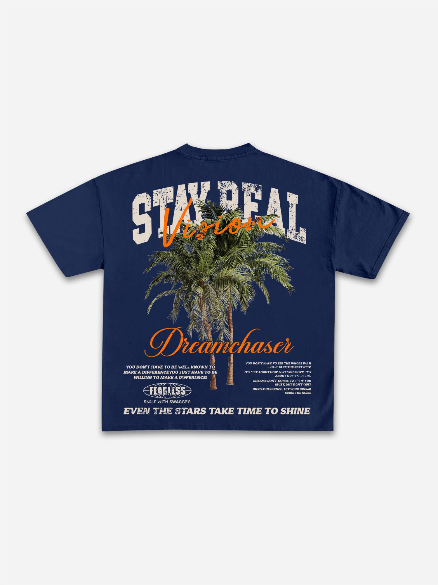 Stay Real Coconut Vacation Vintage Graphic Cotton T-shirt