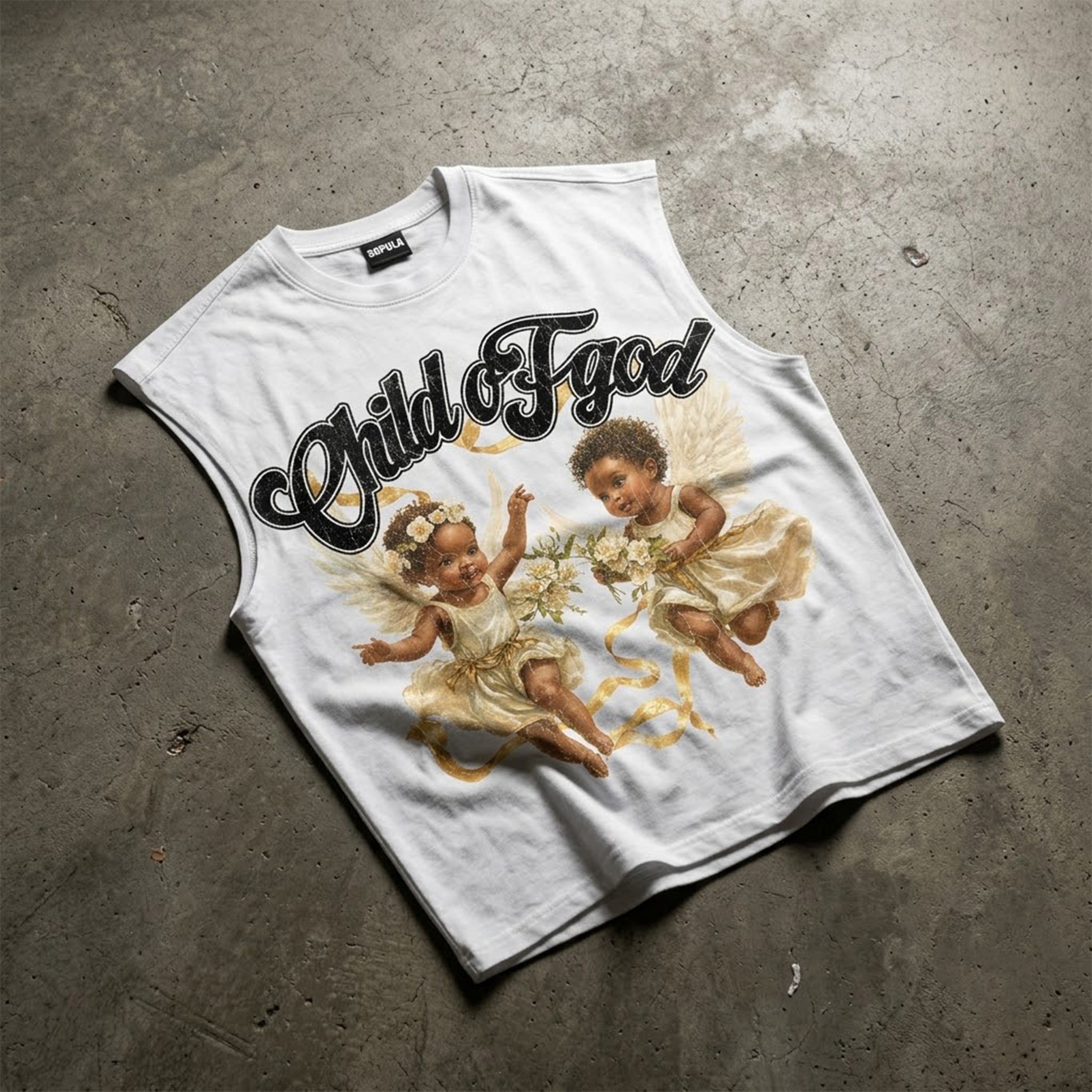 Child Of God Vintage Font Graphic Tank Top