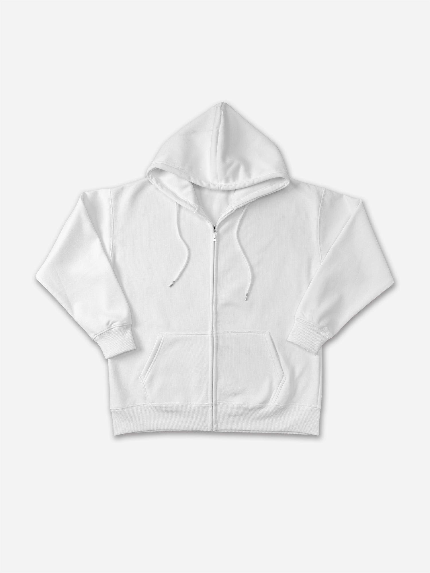 450g Heavy Cotton Solid Color Zippered Hoodie