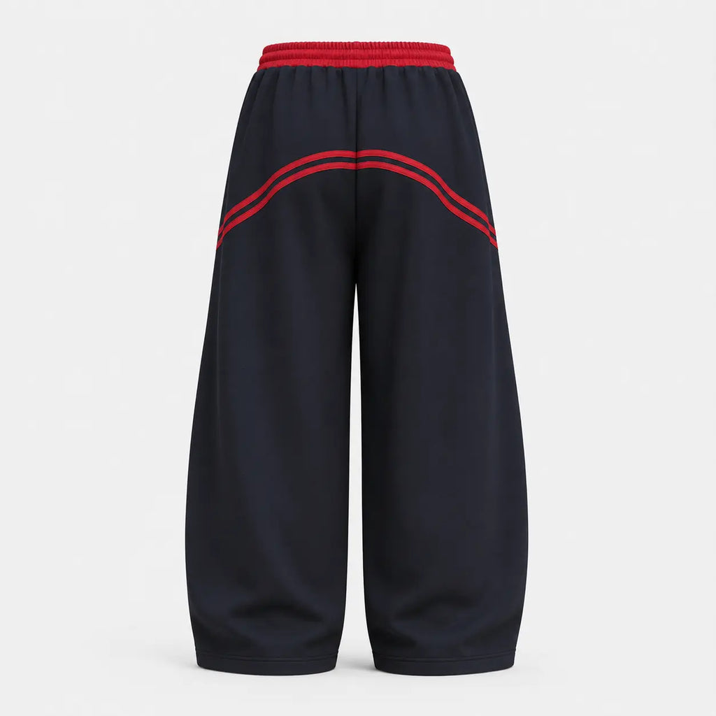 Hip Hop Y2k Drawstring Stripe Baggy Barrel Sweatpants