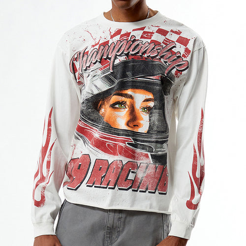 99 Racing Cropped Long Sleeve T-shirt