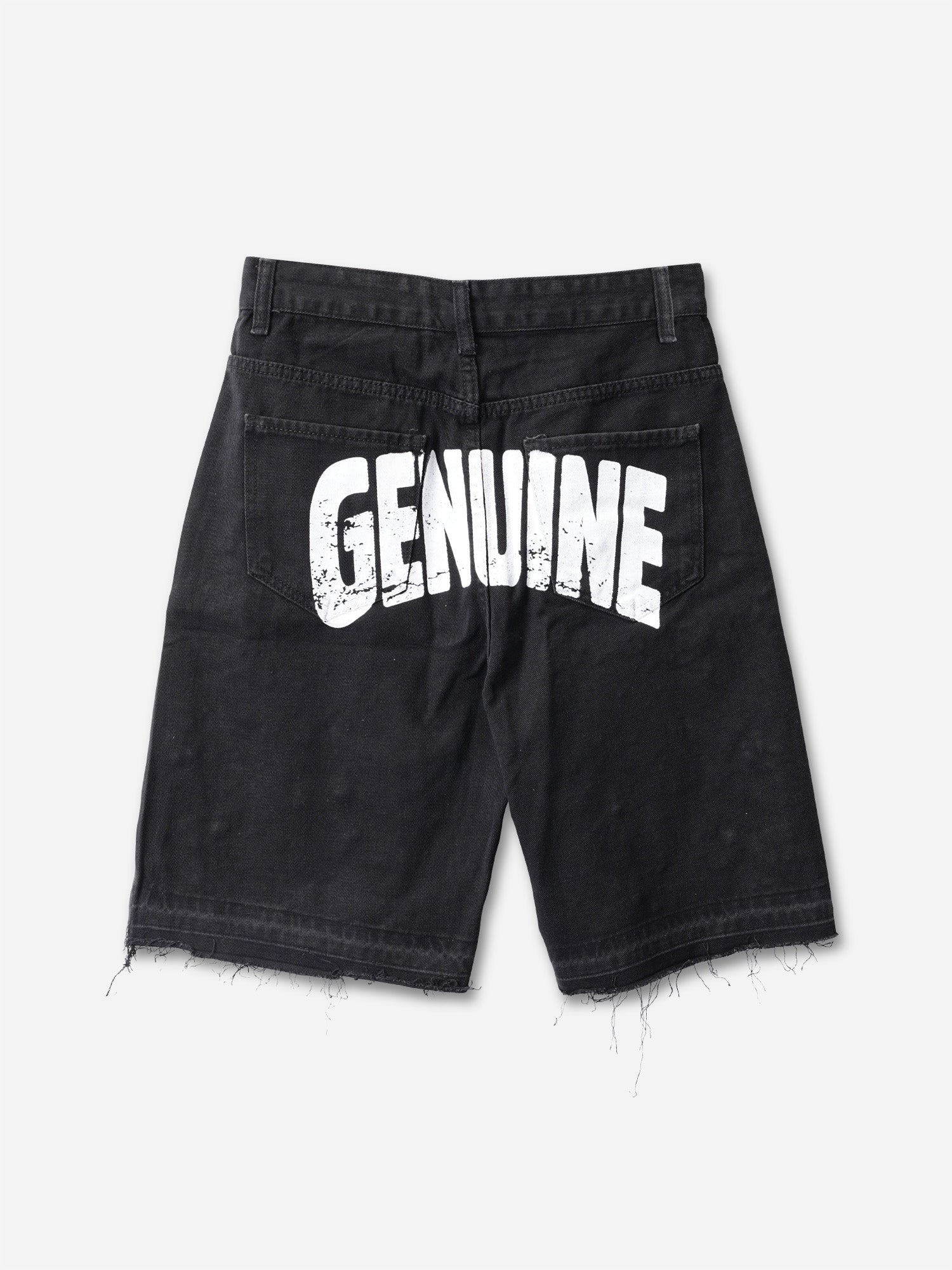 Hiphop Cross Hot Diamond Genuine Denim Shorts