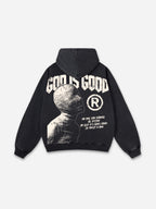 God Is Good-vintage Destiny Graphic Washed Hoodie