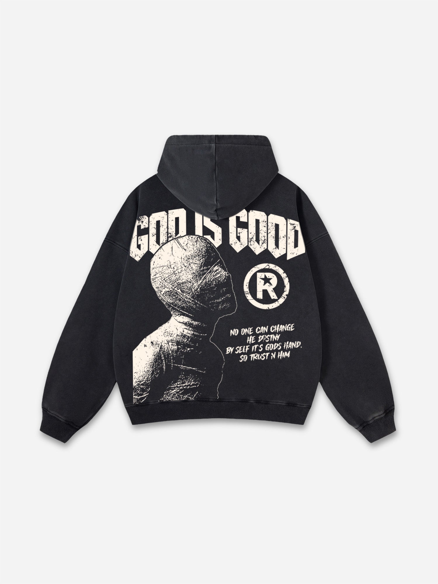 God Is Good-vintage Destiny Graphic Washed Hoodie