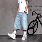 Men's Fashion Ripped Loose Denim Shorts Jorts