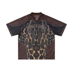 West Coast  Leopard Print Maillard Color Scheme Graphic Mesh Jersey
