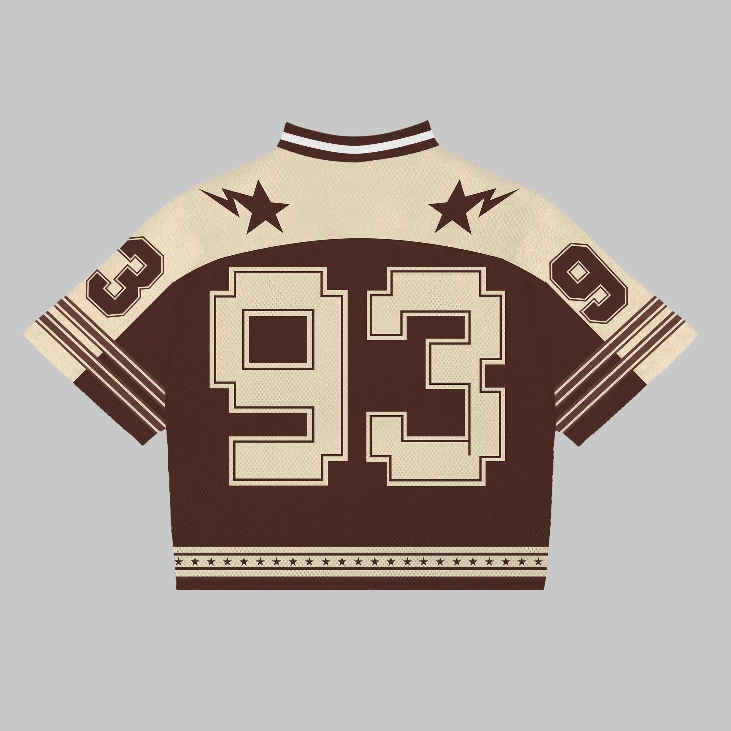 Vintage Number 93 Graphics Blokecore Blokette Jerseyfit V-neck T-shirt
