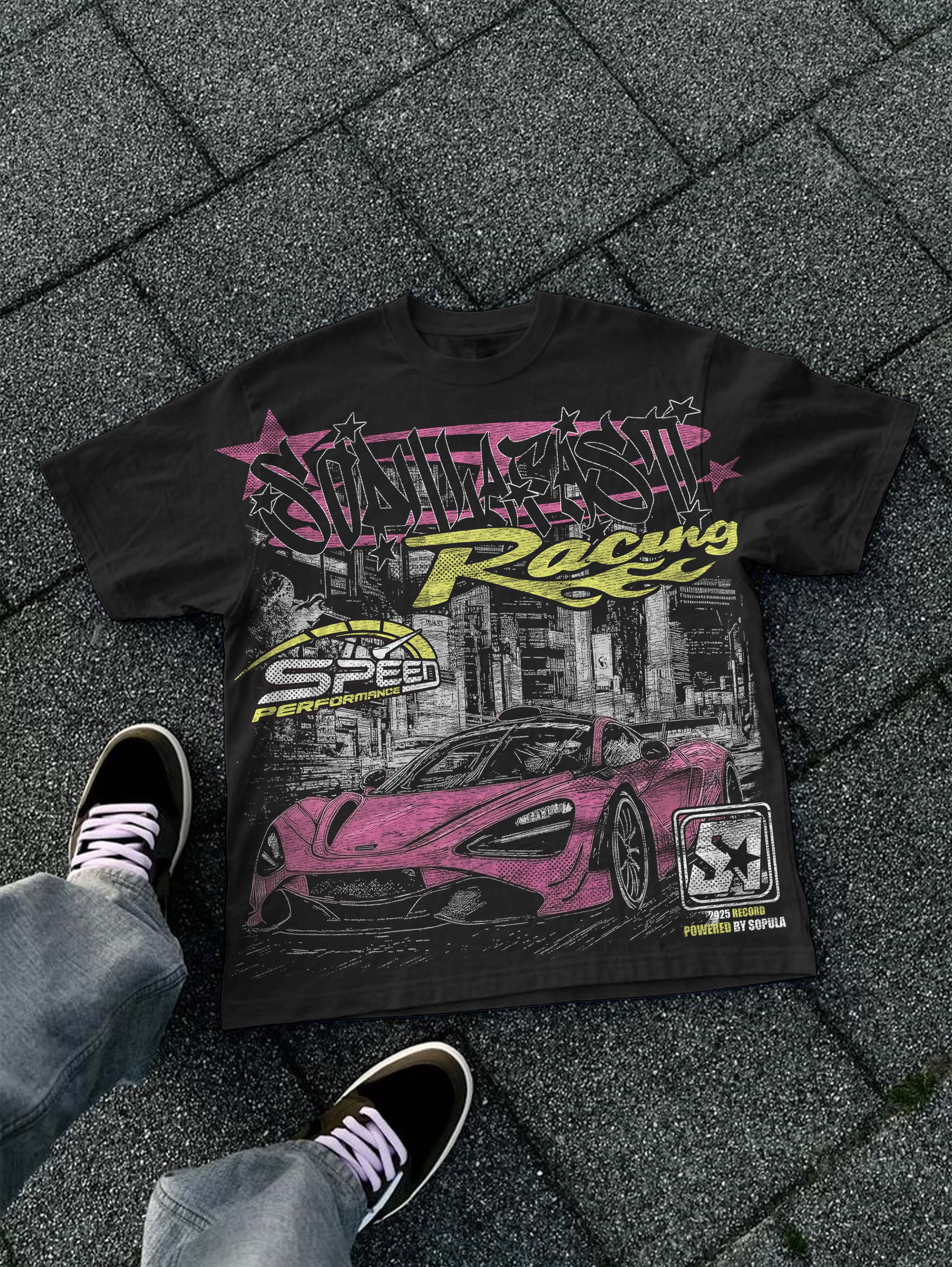 Y2k Fast Racing Make Vintage Graphic Cotton T-shirt