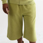 Waffle Elastic Waist Athletic Shorts