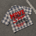 Vintage Move In Silence Graphic Plaid Jacket Shirt