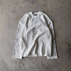 Leopard Print Waffle Texture Long-sleeved T-shirt