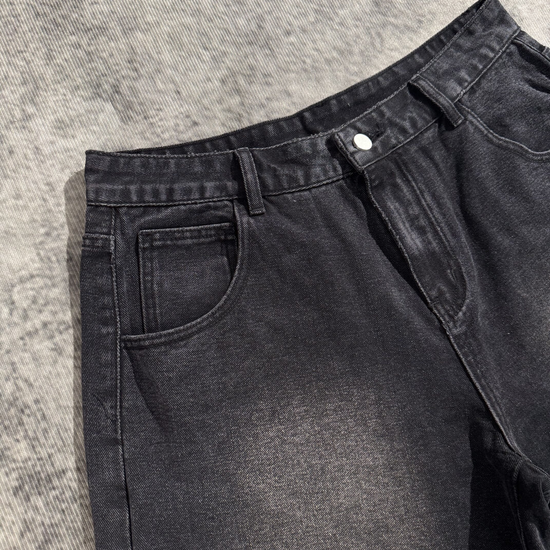 Men's Retro Split Figure Print Loose Shorts  Jorts