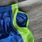 Men's Stylish And Unique Color-blocked Drawstring Casual 1/2 Shorts