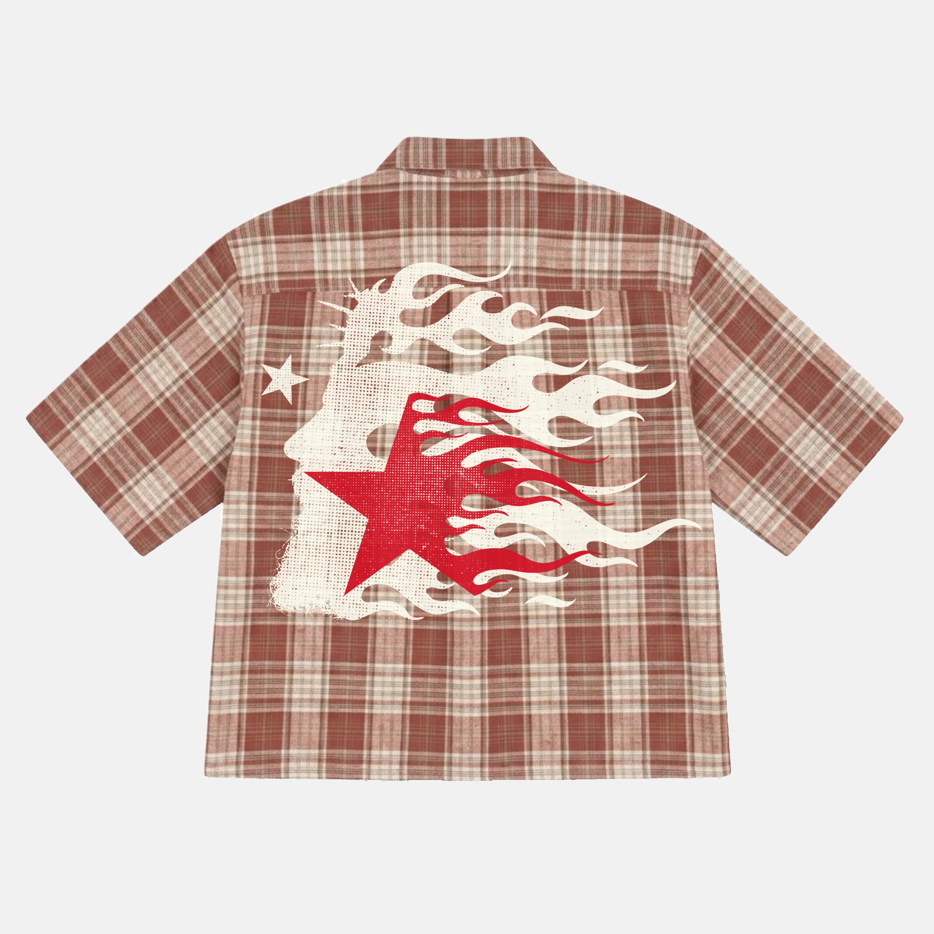 God Speed Vintage Jesus Graphic Plaid Jacket Shirt