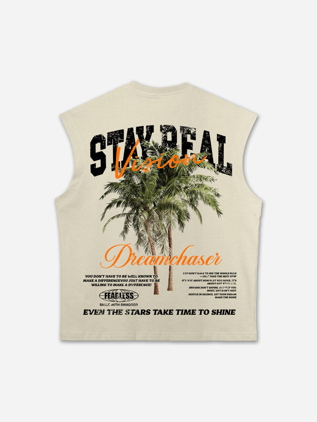 Stay Real Coconut Vacation Vintage Graphic Tank Top