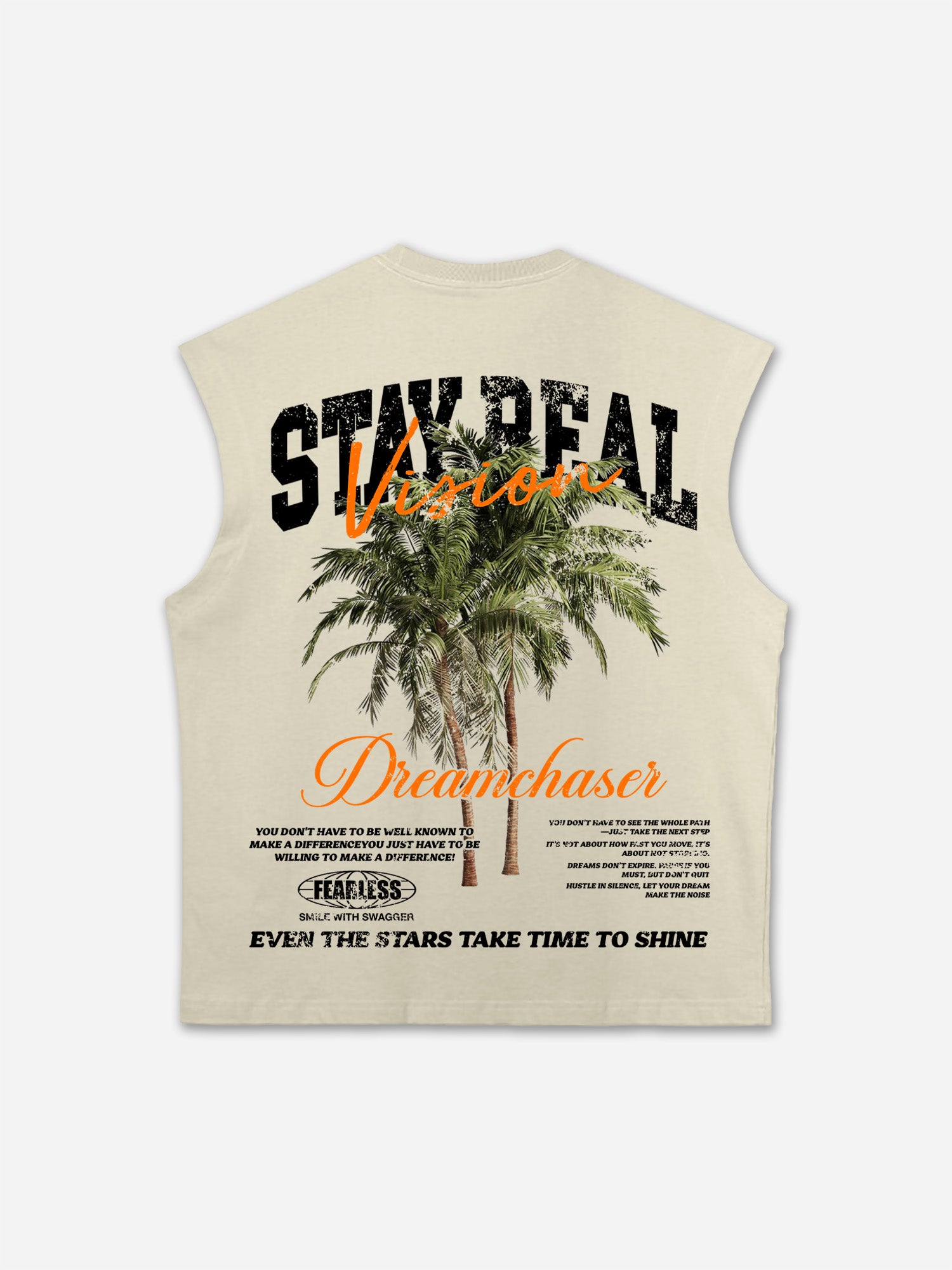 Stay Real Coconut Vacation Vintage Graphic Tank Top