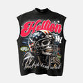 Hellion Skull Rugby Player Street Vintage Graphic Tank Top