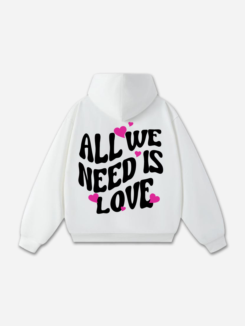 All We Need Is Love Graphic Oversized Hoodie