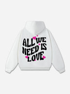 All We Need Is Love Graphic Oversized Hoodie