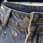 Streetwear Fashion Ripped Crystal Loose Shorts Jorts