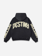 Vintage Destiny Mummy Graphic Distressed Acid Wash Hoodie