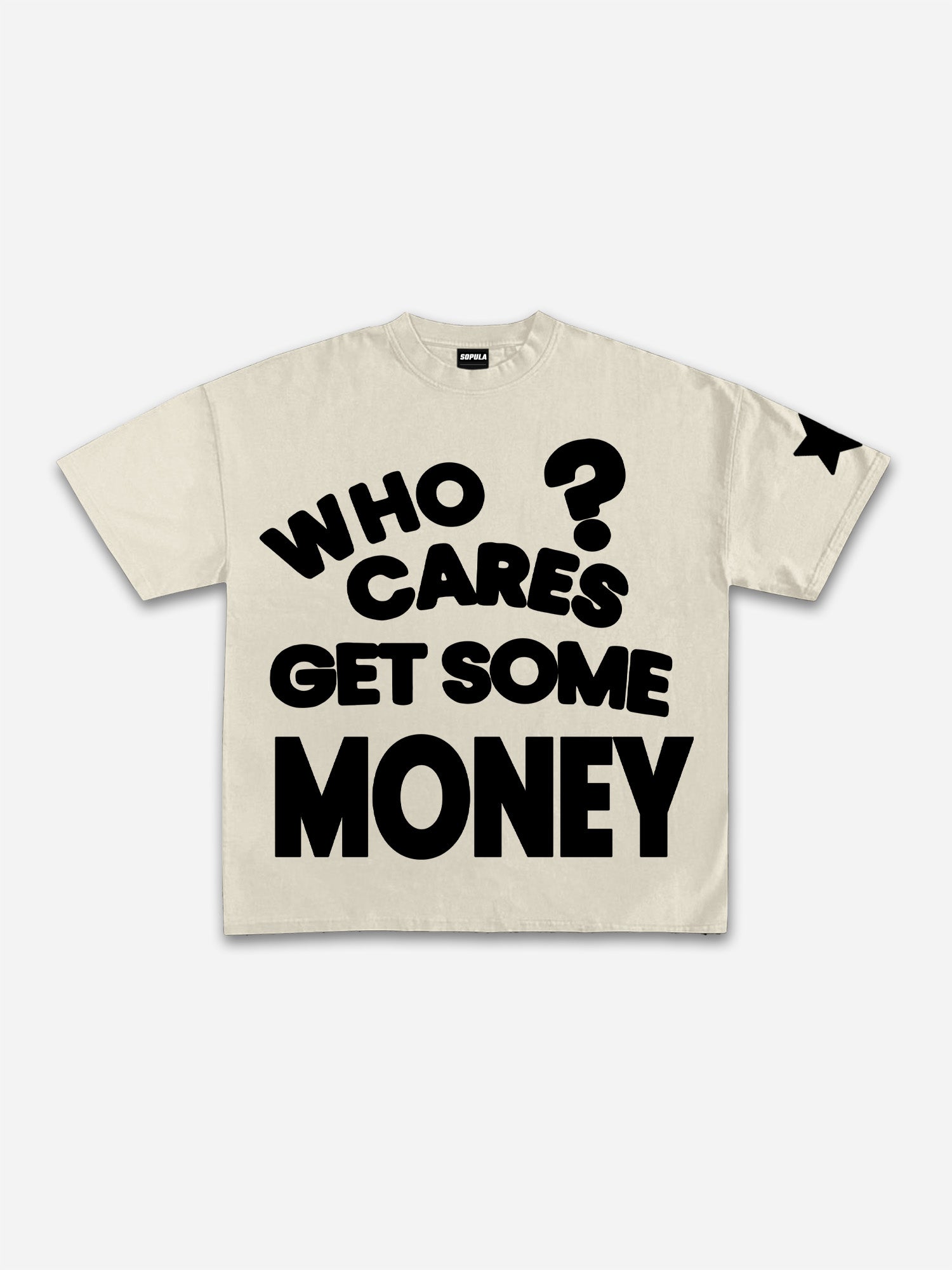Vintage Chasing Money Graphic Short Sleeve T-shirt