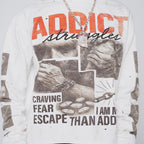 Streetwear Addict Struggle Graphic Long Sleeve T-shirt