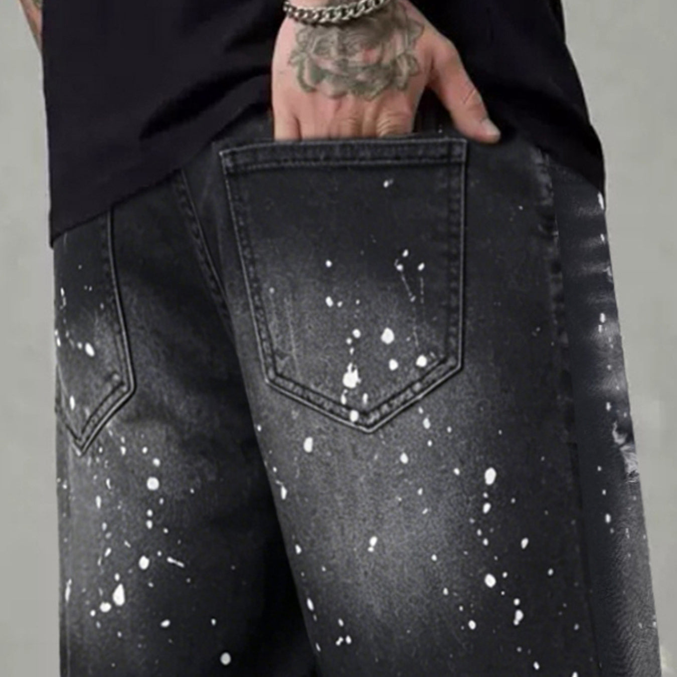 Men's Retro Washed Ripped Denim Shorts