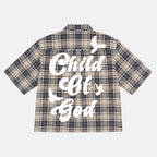 Child Of God Peace Dove Vintage Graphic Plaid Jacket Shirt