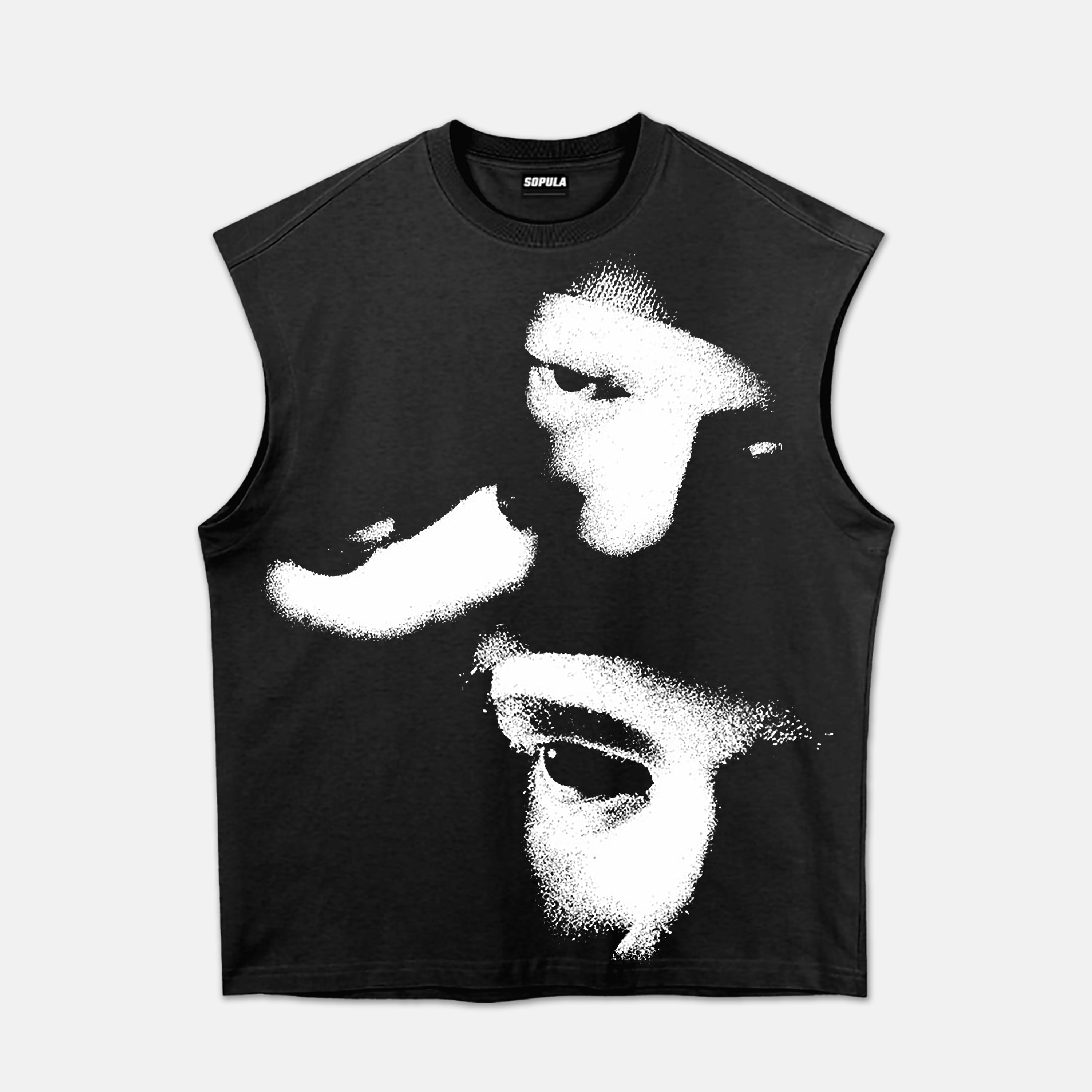 Abstract Portrait Street Graphic Tank Top