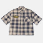 Street Graffiti Boy American Retro Style Graphic Plaid Jacket Shirt