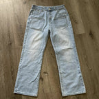 Men's Y2k Fashion Floral Embroidered Baggy Jeans