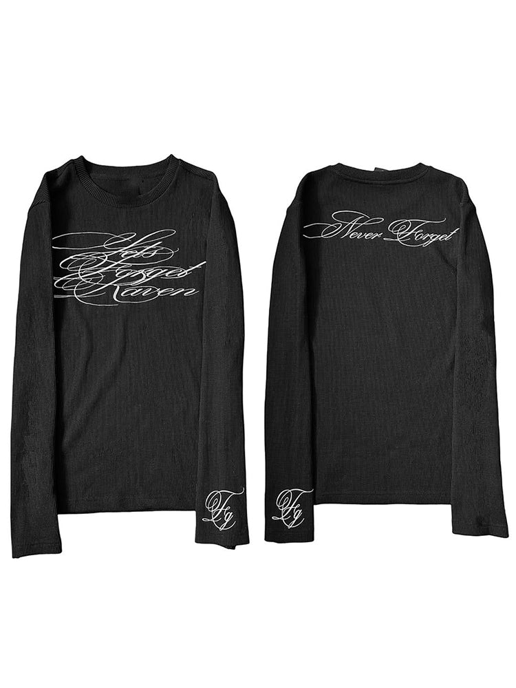 Gothic Alphabet Patterns Long Sleeve T-shirt