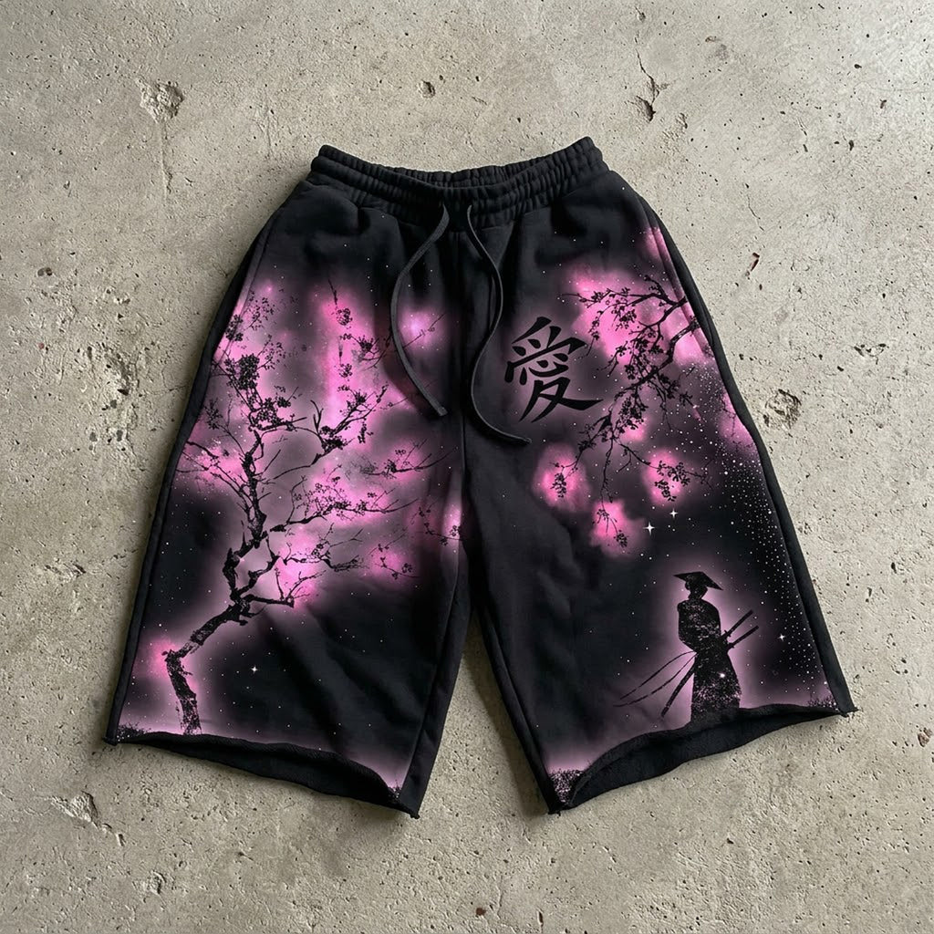 Bushido Graphic Casual Terry Wool Capri Sweatpants