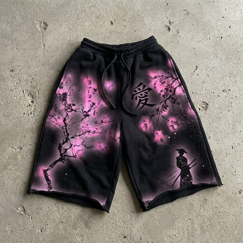Bushido Graphic Casual Terry Wool Capri Sweatpants