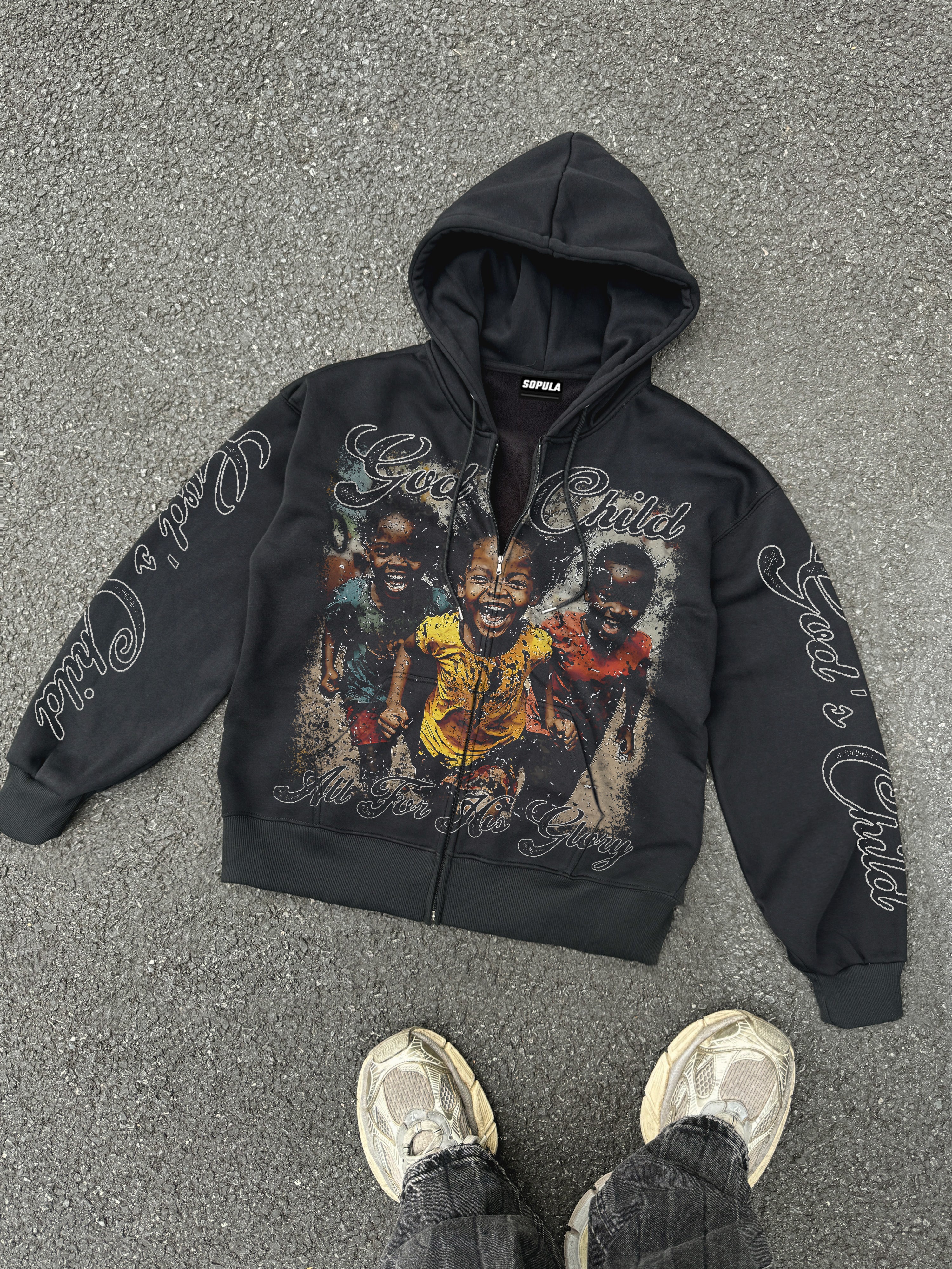 God's Child All For His Glory Zip-up Hoodie