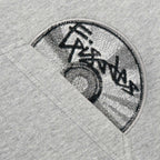 Street-style Cd-print Embroidered Pocket Sweatshirt