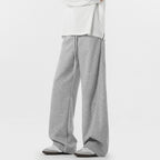 Retro High Street Scimitar Stitching Wide Leg Sports Pants