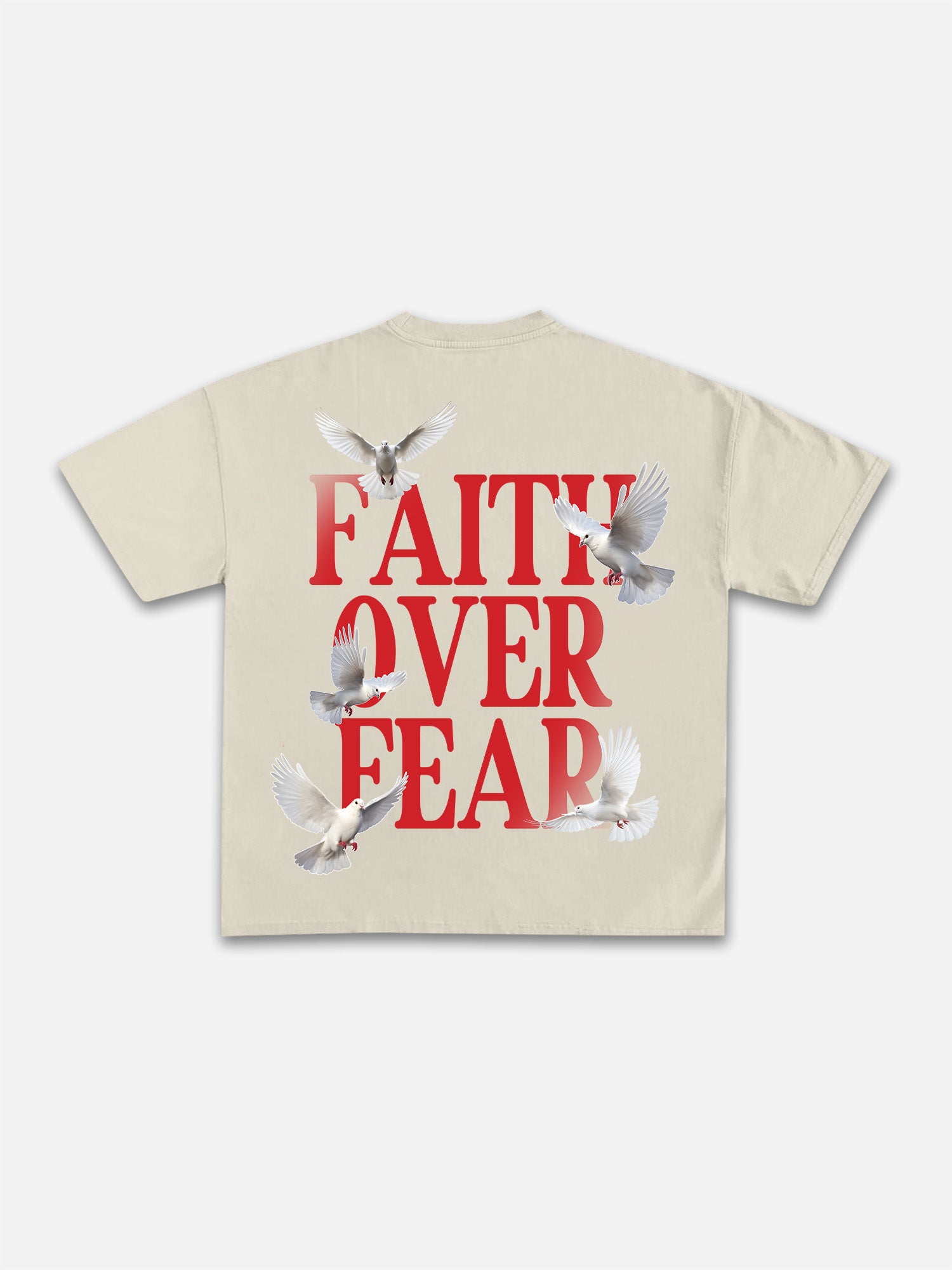 Casual Short Sleeve Faith Over Fear Print T-shirt