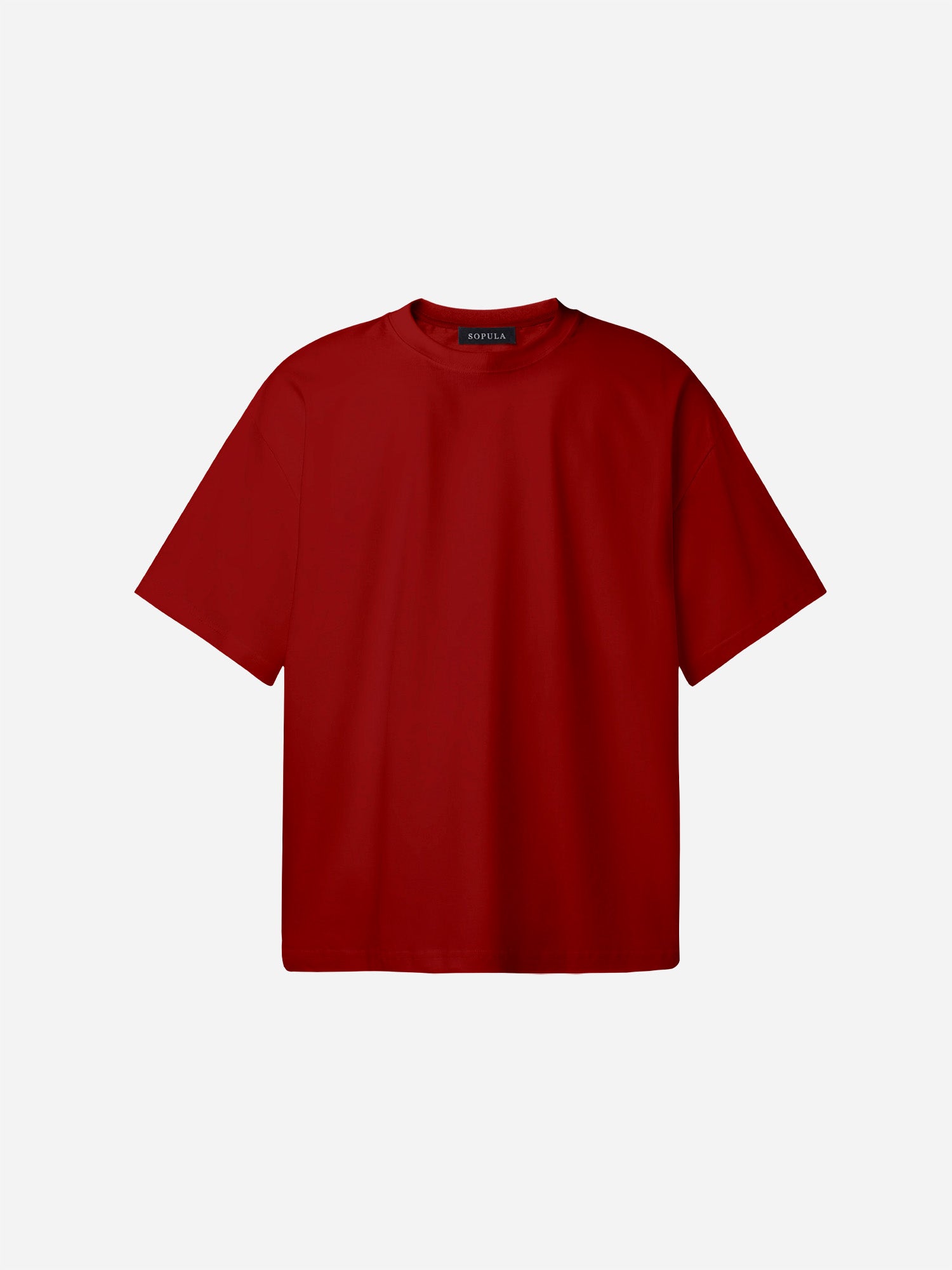 Unisex Solid Color Drop Shoulder Pure Cotton T-shirt
