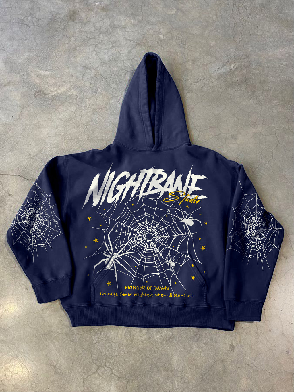 The Dark Night Bane Spider Web Graphics Pocket Hoodie