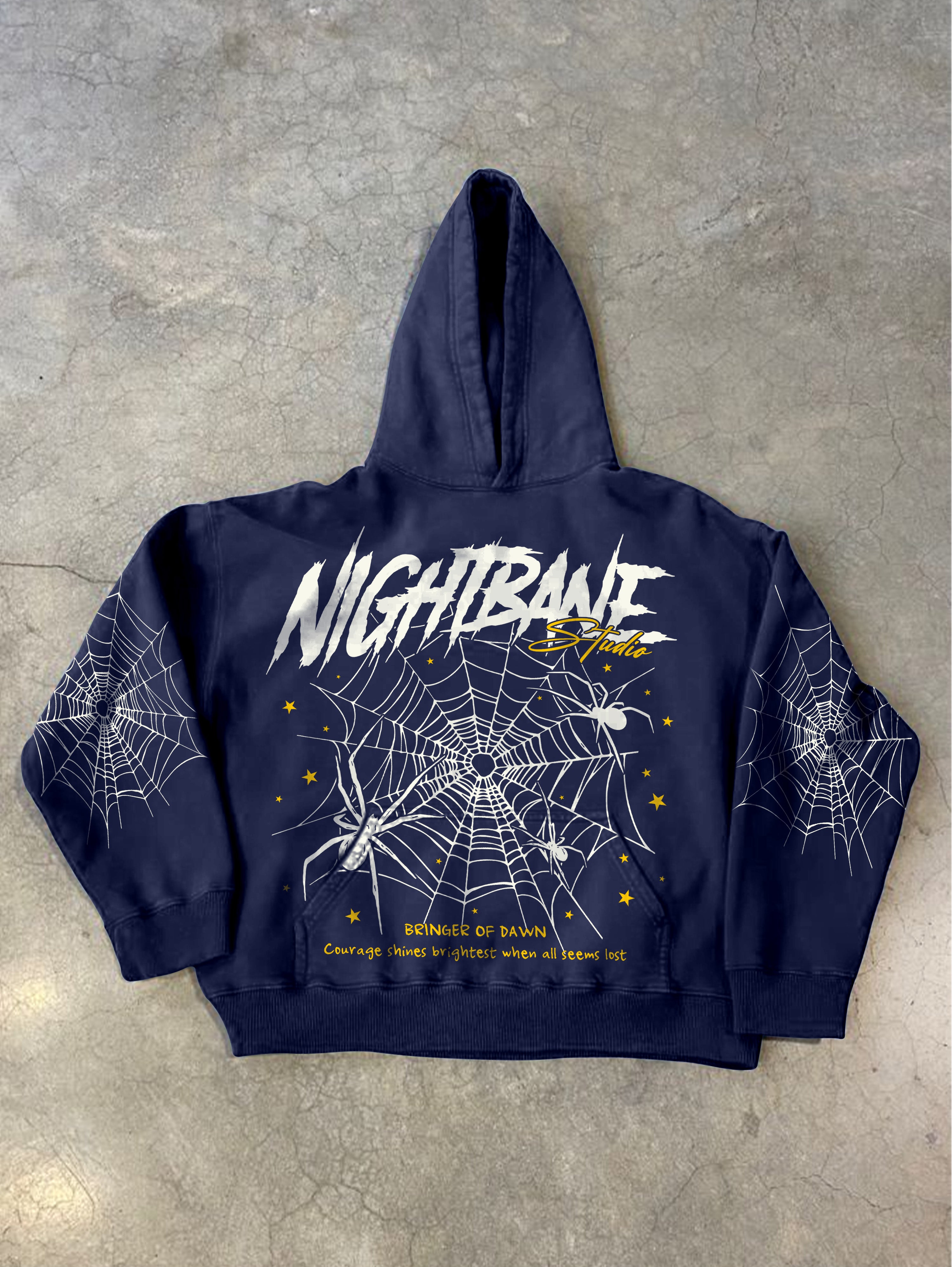 The Dark Night Bane Spider Web Graphics Pocket Hoodie