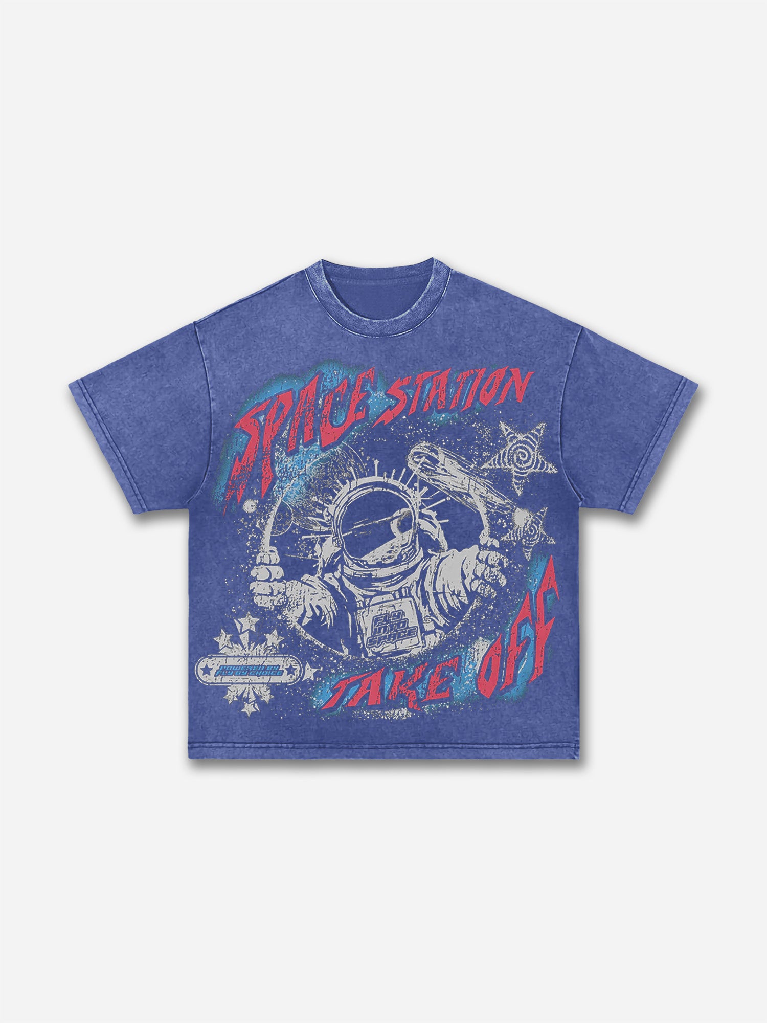 Fly By Choice X Spacestation Graphics Acid Washed Retro T-shirt